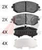 TOYOT SU00304090 Brake Pad Set, disc brake